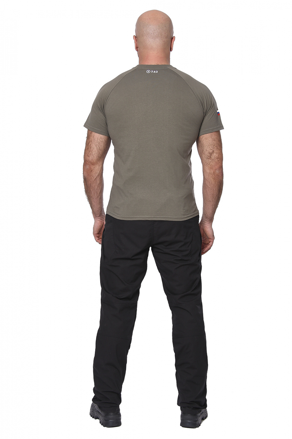 Футболка "Mini Logo T-Shirt"(Мини лого) (хлопок, олива) 7TS-04OL